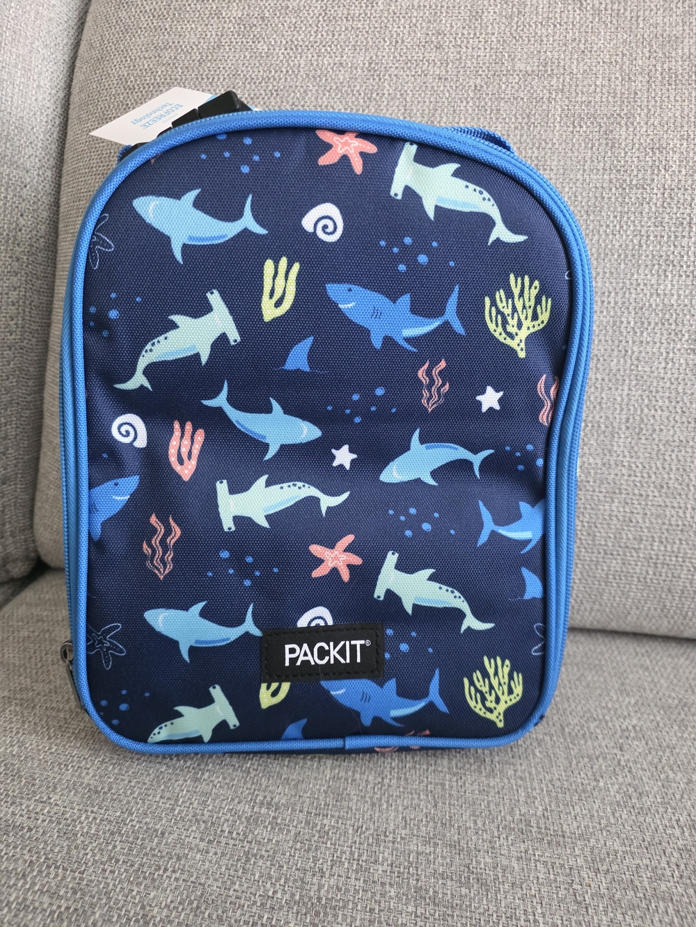 PackIt Kids Shark Print Lunchbox - Navy & Blue